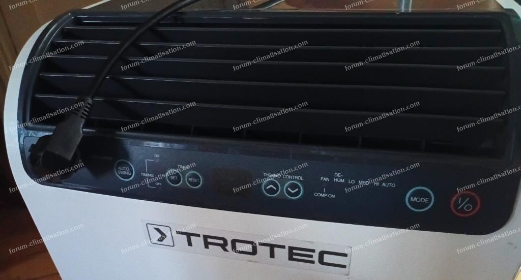 activer le mode refroidissement clim trotec