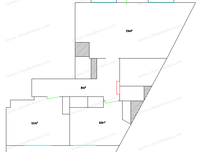 plan emplacements monosplit appartement
