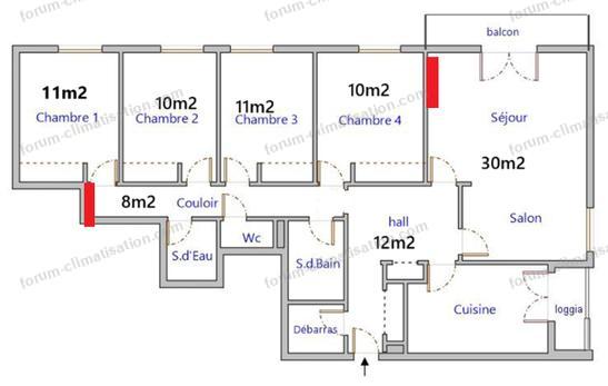 plan installation climatiseur