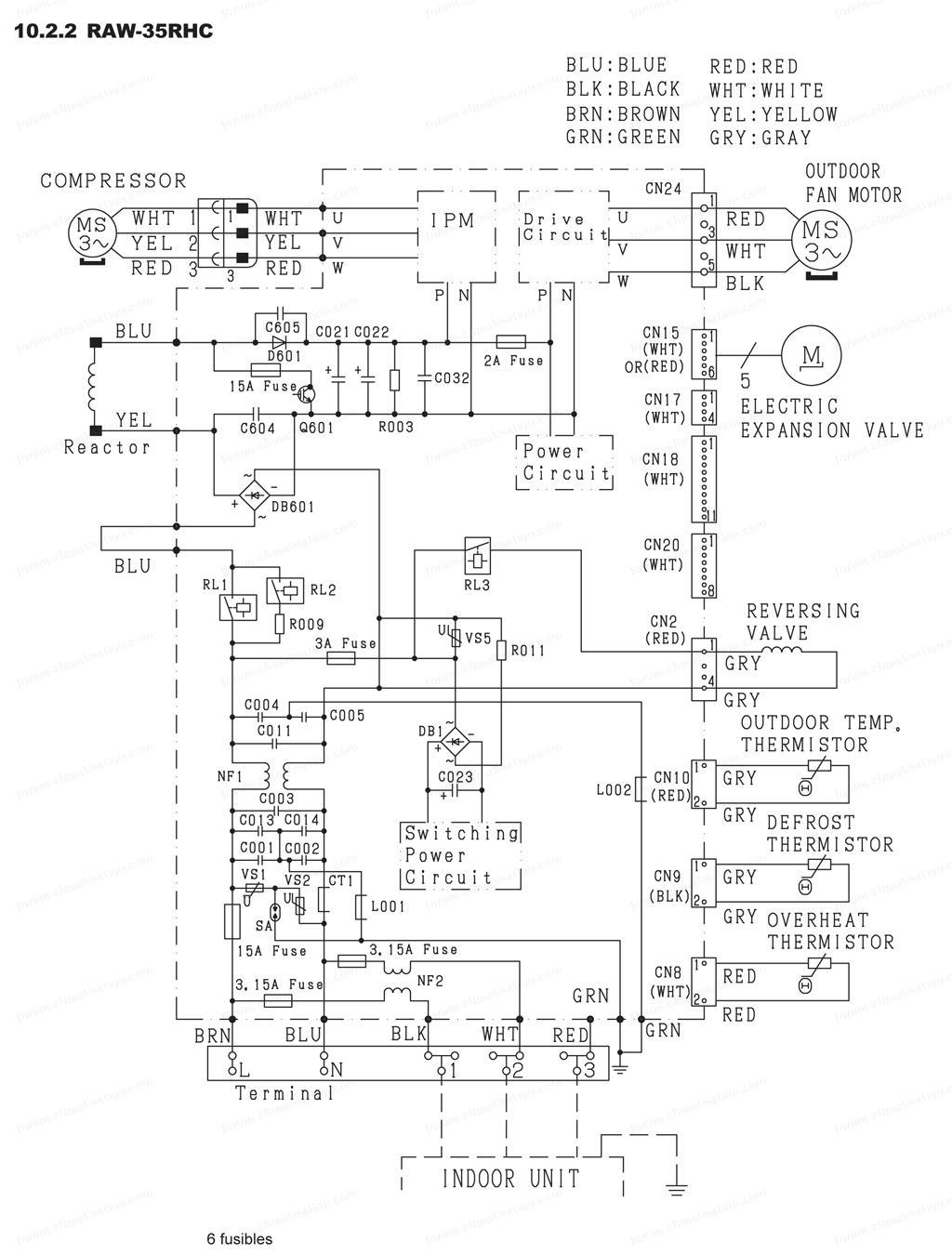 schéma électrique Hitachi Yutampo